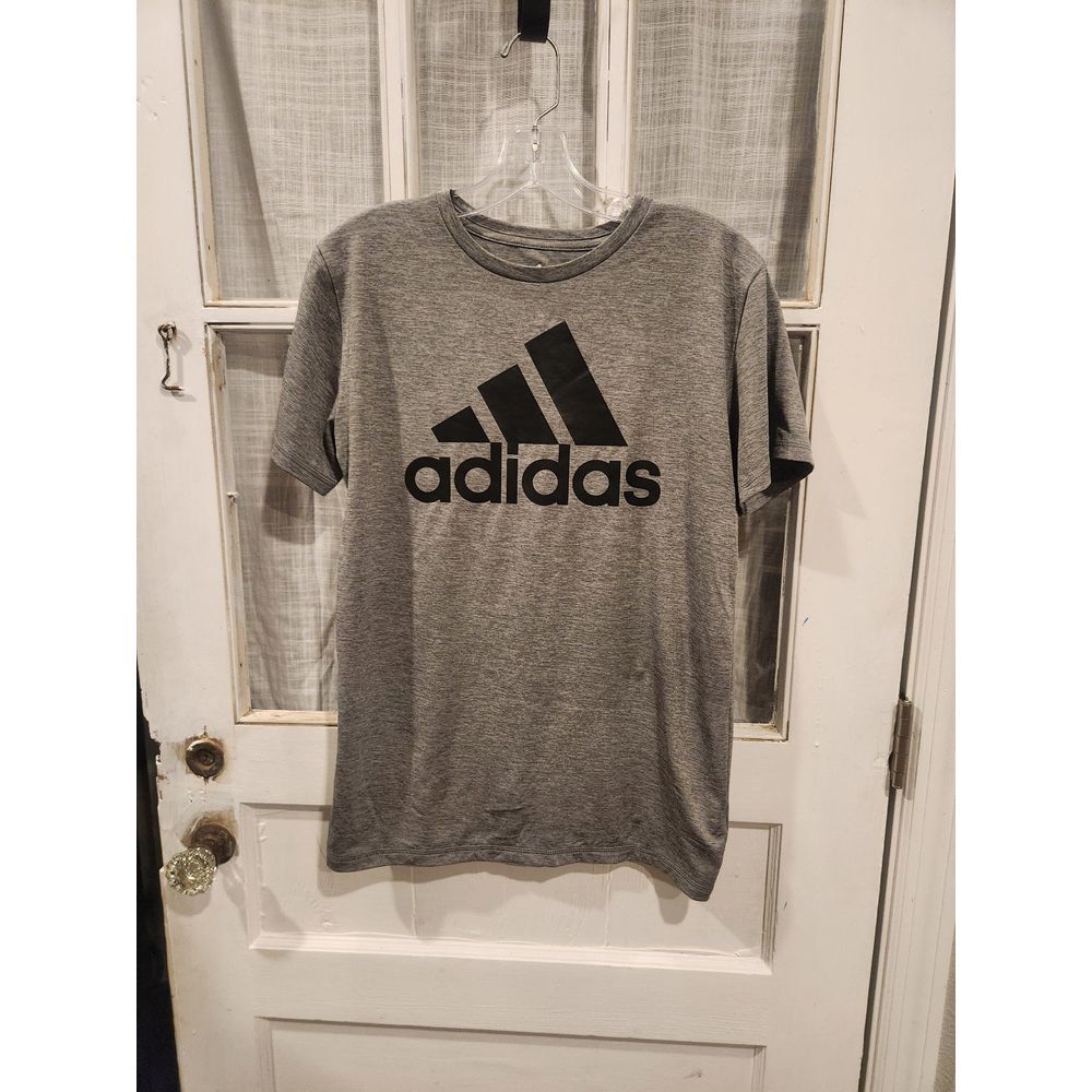 Adidas Gray & Black Athletic Shirt Youth Size 14/16‎